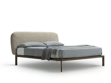 ANDER - Double bed with upholstered headboard by Santalucia Mobili - view 2